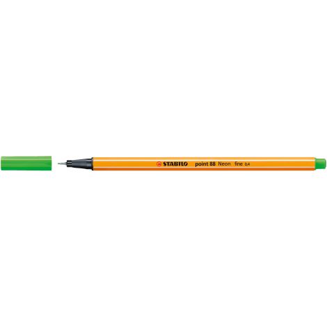 Cienkopis Stabilo point 88 0.4mm, Zielony neon